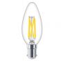 Image of Philips Classic Filament 3.4W LED Candle Bulb Dimmable SBC Warm White 2000K-2700K