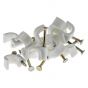 Image of Tower 70CWRC10 Round Cable Clip 10mm Diameter Flex White Pack 100