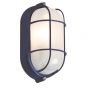 Image of Knightsbridge Oval Bulkhead Light Black 60W