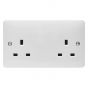 Image of Hager Sollysta WMS82 Unswitched Socket 2 Gang 13A Single Pole White