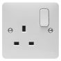Image of Hager Sollysta WMSS81 Switched Socket 1 Gang 13A Double Pole White