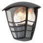 Image of Forum Zinc Perdita Outdoor Wall Half Lantern Light ES (E27) Black