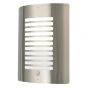 Image of Forum Zinc Outdoor Modern Wall Light with PIR ES (E27) Stainless Steel